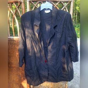 Alice Stuart vintage large black coat🖤